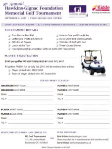 8th Annual Hawkins-Gignac Golf Tournament